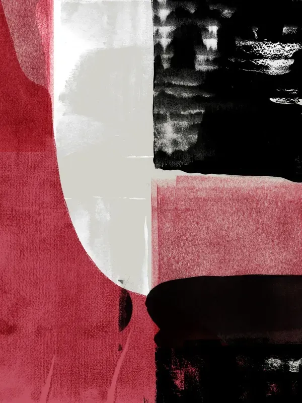 KIT 2 QUADROS DECORATIVOS -  ABSTRATO PRETO E VERMELHO